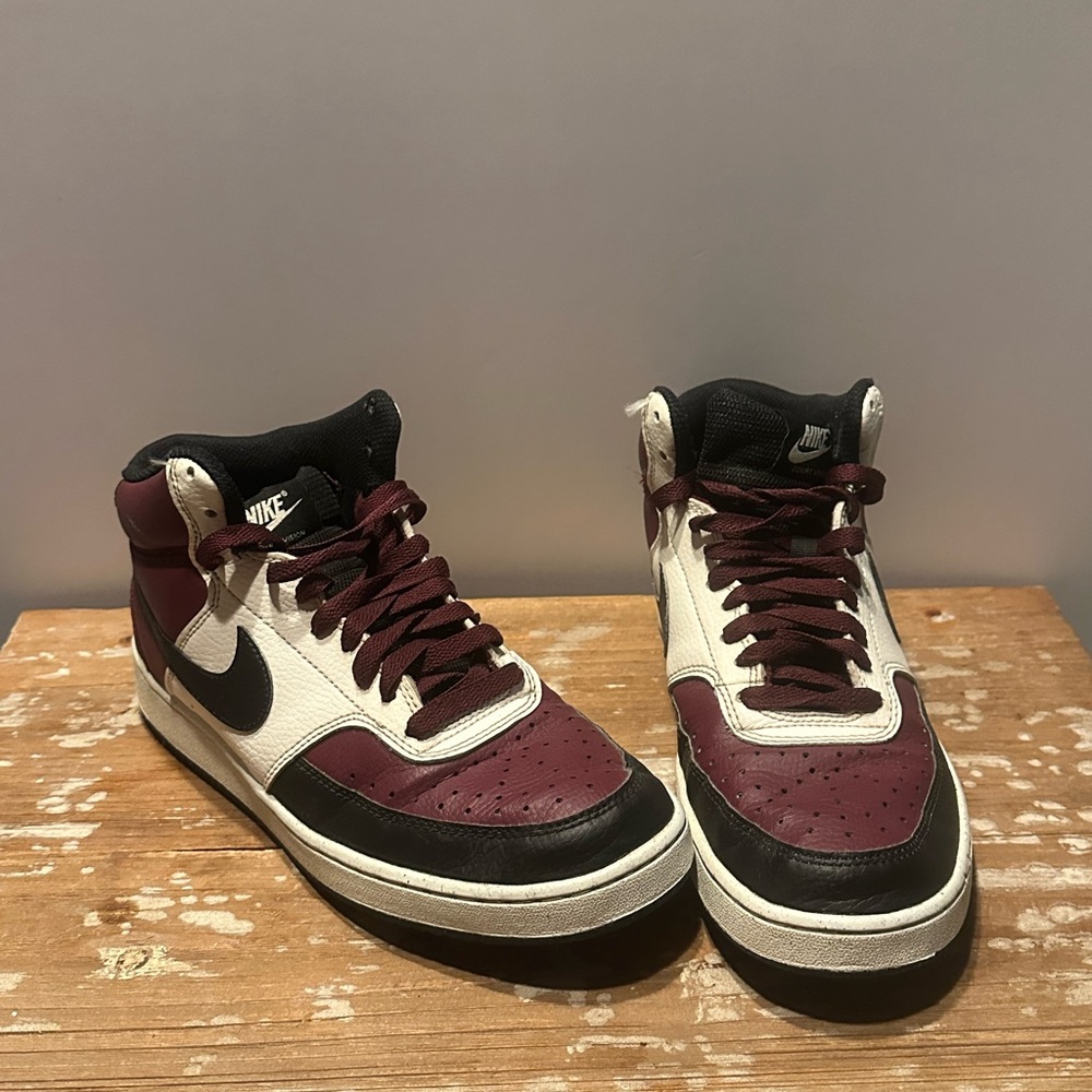 Nike Court Vision Mid Mens Size 8 Womens Size 10 Next Nature Dark Beetroot